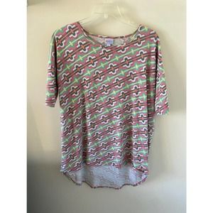 Lularoe Irma Tunic Top Multicolor Geometric L EUC